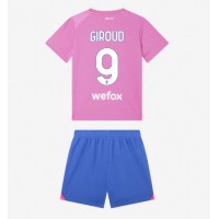 Echipament fotbal AC Milan Olivier Giroud #9 Tricou Treilea 2023-24 pentru copii maneca scurta (+ Pantaloni scurti)